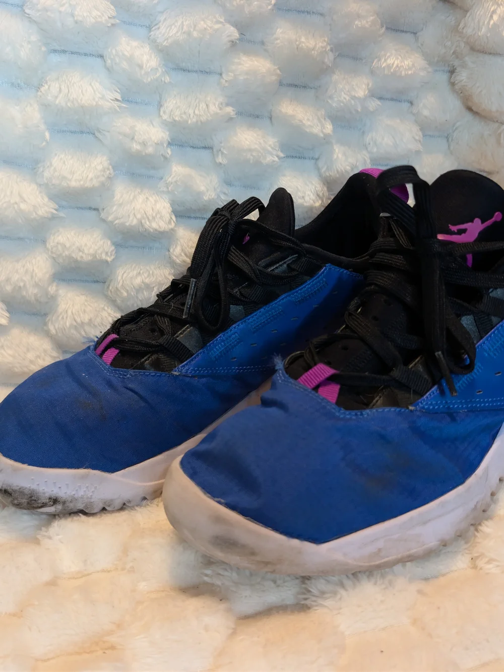 Nike Jordan Jumpman Hustle Blue Black Pink Basketball Shoes Men's Size 10